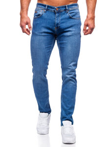 Pantalon en jean regular fit pour homme bleu foncé Bolf 6356