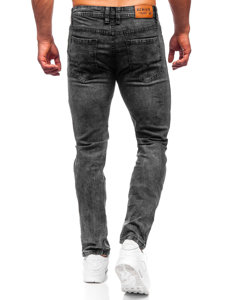 Pantalon en jean regular fit pour homme noir Bolf K10010-2