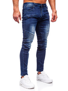 Pantalon en jean slim fit pour homme bleu Bolf MP0029B