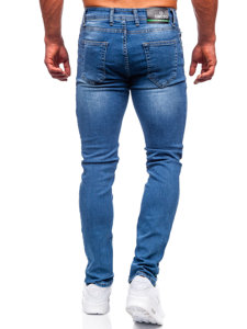 Pantalon en jean slim fit pour homme bleu foncé Bolf 6767