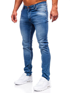 Pantalon en jean slim fit pour homme bleu foncé Bolf 6767