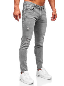 Pantalon jean slim fit pour homme gris Bolf KX759-C