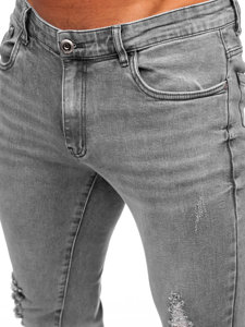 Pantalon jean slim fit pour homme gris Bolf KX759-C