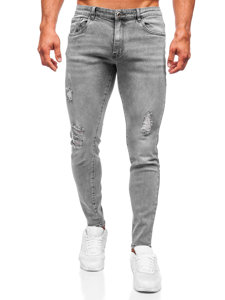 Pantalon jean slim fit pour homme gris Bolf KX759-C