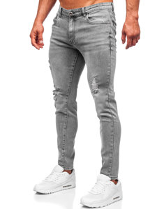 Pantalon jean slim fit pour homme gris Bolf KX759-C