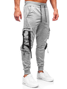 Pantalon jogger cargo de sport pour homme gris Bolf HS7176