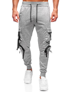 Pantalon jogger cargo de sport pour homme gris Bolf HS7176