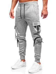 Pantalon jogger cargo de sport pour homme gris Bolf HS7176