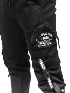 Pantalon jogger cargo de sport pour homme noir Bolf HS7172