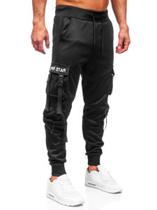 Pantalon jogger cargo de sport pour homme noir Bolf HS7176