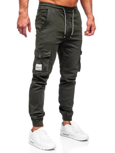 Pantalon jogger cargo en tissu pour homme kaki Bolf KA9233