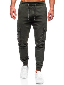 Pantalon jogger cargo en tissu pour homme kaki Bolf KA9233