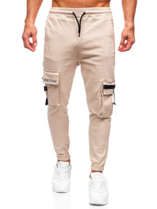 Pantalon jogger cargo pour homme beige Bolf 6685