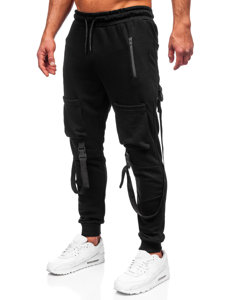 Pantalon jogger cargo pour homme noir Bolf 6581