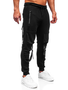 Pantalon jogger cargo pour homme noir Bolf 6581