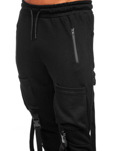 Pantalon jogger cargo pour homme noir Bolf 6581