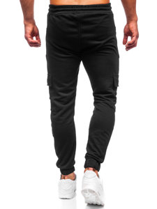 Pantalon jogger cargo pour homme noir Bolf 6584