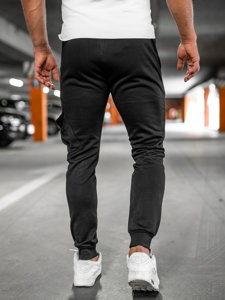 Pantalon jogger cargo pour homme noir Bolf HW2173