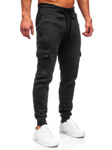 Pantalon jogger cargo pour homme noir Bolf JX326