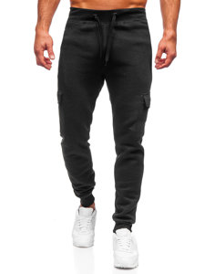 Pantalon jogger cargo pour homme noir Bolf JX326