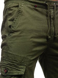 Pantalon jogger cargo pour homme vert Bolf CT6702   