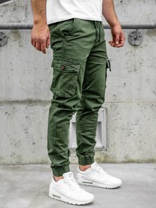 Pantalon jogger cargo pour homme vert Bolf CT6702   