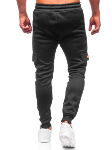 Pantalon jogger cargo rembourré pour homme noir-rouge Bolf HW2202