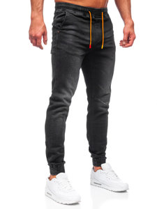 Pantalon jogger en jean pour homme noir Bolf R31123W1