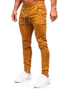 Pantalon jogger en tissu pour homme camel Bolf KA6792