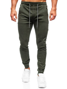 Pantalon jogger en tissu pour homme kaki Bolf KA6792