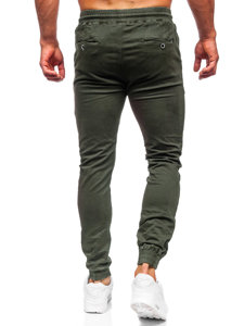 Pantalon jogger en tissu pour homme kaki Bolf KA6792