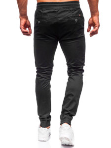 Pantalon jogger en tissu pour homme noir Bolf KA6078