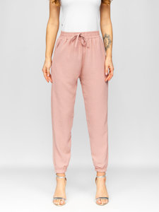 Pantalon jogger pour femme rose Bolf W5071