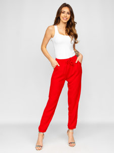 Pantalon jogger pour femme rouge Bolf W5071