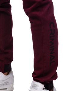 Pantalon jogger pour homme bordeaux Bolf B11119  