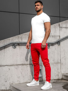 Pantalon jogger pour homme rouge Bolf CK01