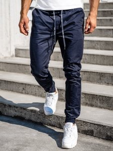 Pantalon joggery pour homme bleu foncé Bolf KA951