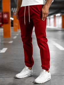 Pantalon pour homme jogger bordeaux Bolf 1145    