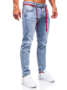 Pantalon skinny fit en jean pour homme bleu Bolf KX555-2A