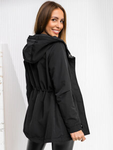 Parka de transition à capuche pour femme noire Bolf 7038