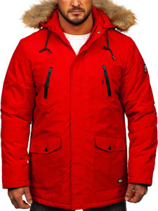 Parka d'hiver alaska pour homme rouge Bolf WX032A