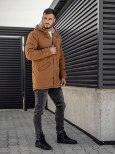 Parka d'hiver en coton pour homme camel Bolf EX838A