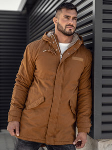 Parka d'hiver en coton pour homme camel Bolf EX838A