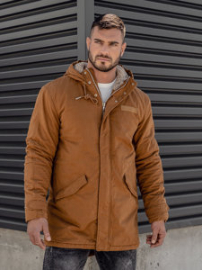 Parka d'hiver en coton pour homme camel Bolf EX838A