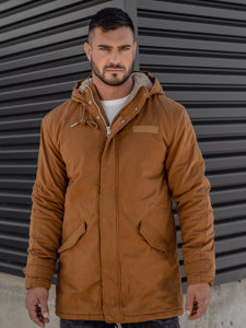 Parka d'hiver en coton pour homme camel Bolf EX838A