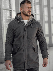 Parka d'hiver en coton pour homme graphite Bolf EX838A