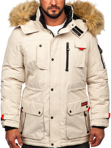 Parka d'hiver pour homme beige Bolf 5M791