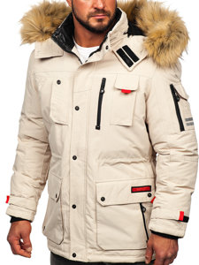 Parka d'hiver pour homme beige Bolf 5M791