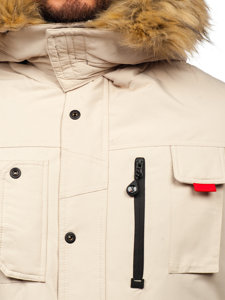 Parka d'hiver pour homme beige Bolf 5M791