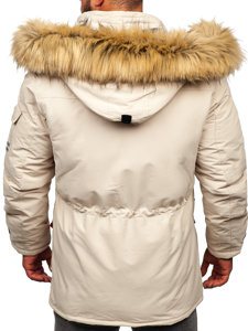 Parka d'hiver pour homme beige Bolf 5M791